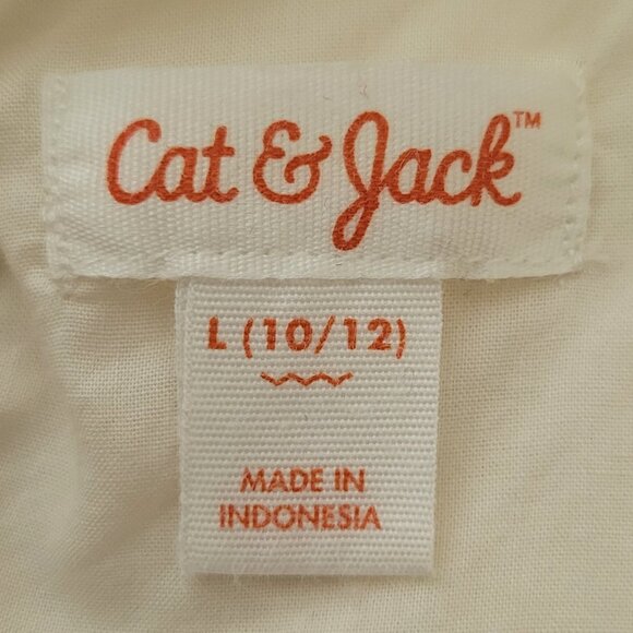 Cat & Jack Girls Boho Floral Embroidered 100% Cotton Tunic in Cream with Fringe - Picture 10 of 10